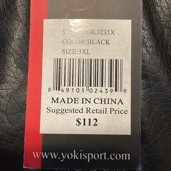 NWT quilted lined faux leather bomber jacket with sewn in grey hoodie detail - Picture 4 of 10